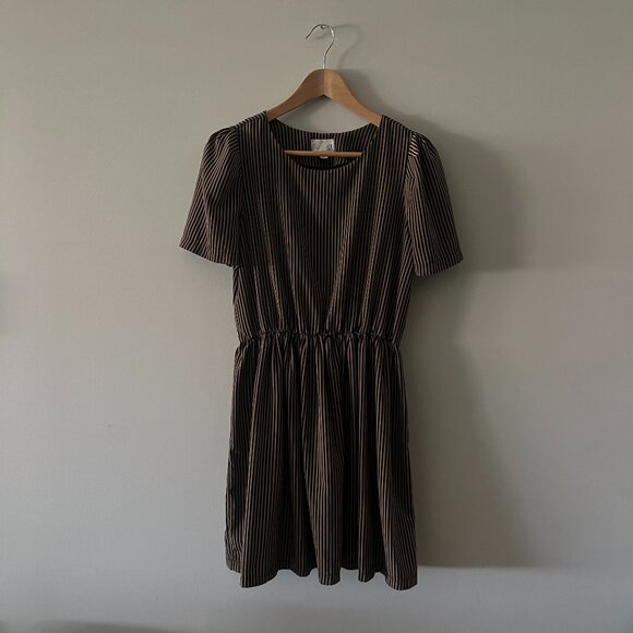 d.RA Fit and Flare Dress - Black and Brown - S - Picture 1 of 3